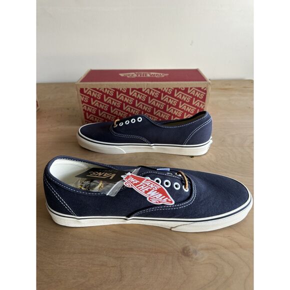NWT 2021 Vans x J.Crew Authentic Worn Navy Canvas Sneakers Men’s 11.5 Shoes main image 10